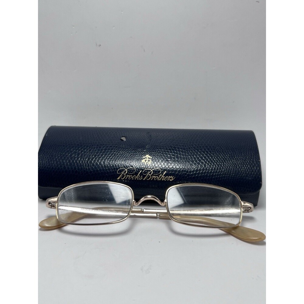 Brooks Brothers BB432 1257 Half Rim Eyeglasses Frames Only 48-20 140mm With Case
